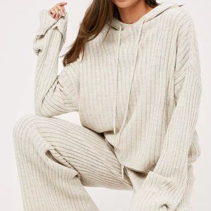 Nasty Gal - Knitted Hoodie And Trousers Lounge Set